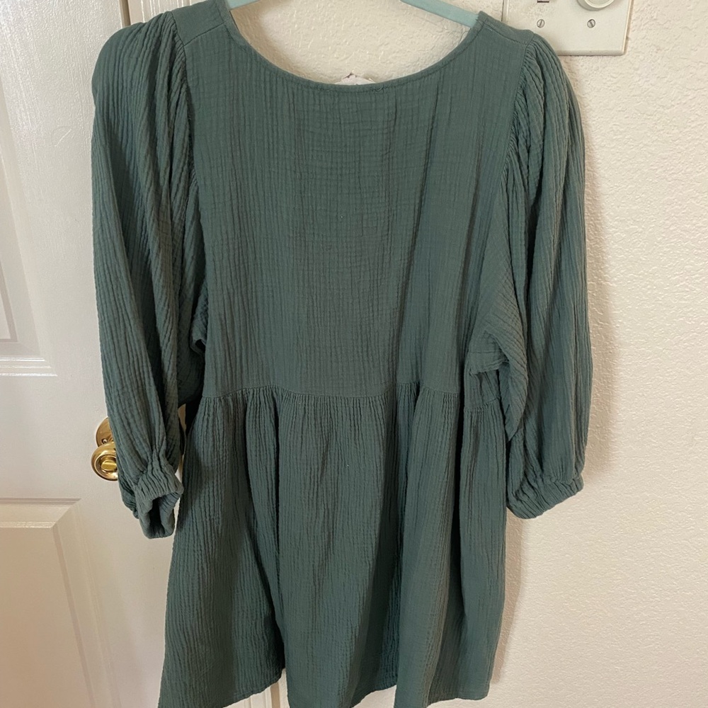 Green Long Sleeve Dress